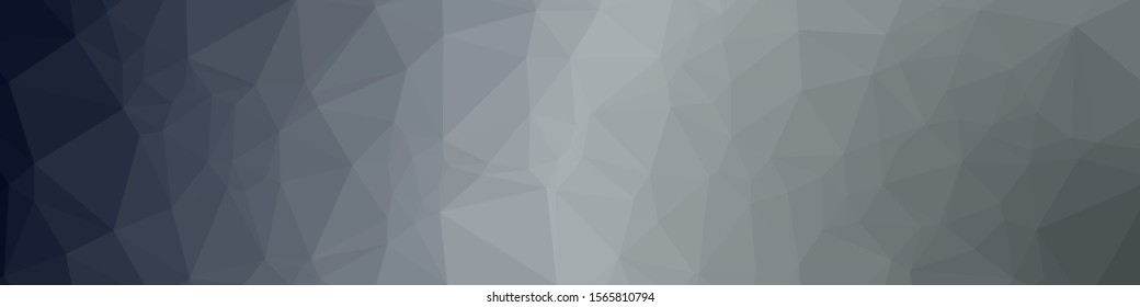 Black Color Abstract trianglify Generative Art background illustration