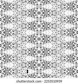 Black Color African Pattern. Doodle Design Dark Pattern. Tribal Dark Scribble Vector. Abstract Ikat Ink Batik. Simple Native Geo Batik. Black Colour Art Doodle Pattern. Seamless Ink Ethnic Repeat