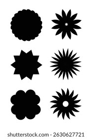Black color another shape set vector design. 