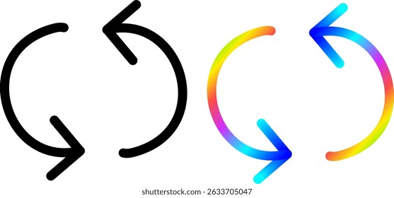  black And color arrow  vector