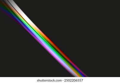 Fondo de color negro con patrón de arco iris. Ilustración vectorial