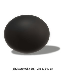 black color ball 3d  with shadow printable