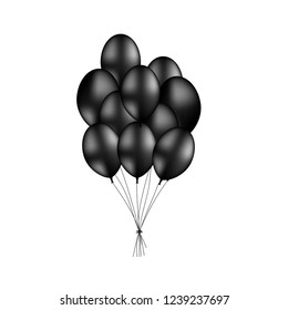 Balloons Isolated On Transparent Background Vector Stock Vector ...