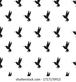 black color bird pattern on a white background vector