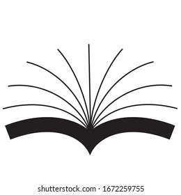black color book pattern on a white background vector