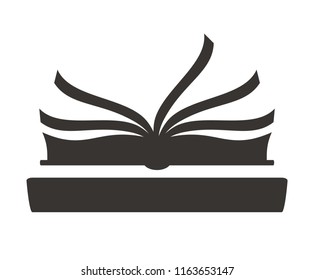 black color book silhouette library people student head graduation academic education back to school university design icon illustration logo design concept