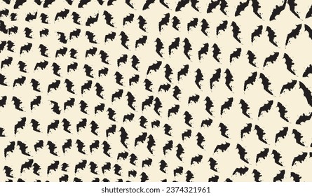 Black color brush seamless pattern background.Vector illustration.