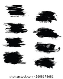 Black color brush stroke scribble background collection