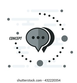 black color bubbles talk and shadow concept 