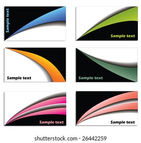 Black & color business card