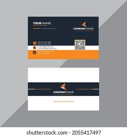 Black Color Business Card Template