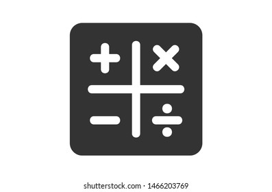 Black color calculator solid icons. app icon. Symbol, logo illustration. Pixel perfect. modern design, vector