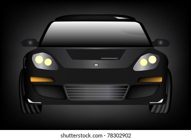 black color car
