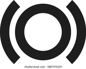 Black Color Car Break System Icon Concept Illustration