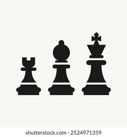 Black color chess game vector