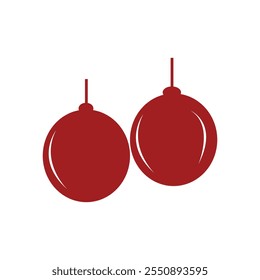 Black and color Christmas ball vector 