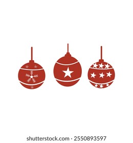 Black and color Christmas ball vector 