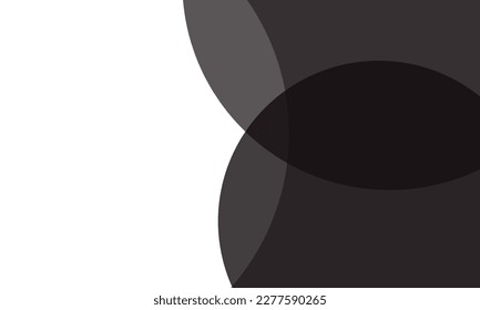 Fondo de círculos de color negro con capa superpuesta. Para papel pintado, portada, banner, afiche, cartel y presentación. Fondo abstracto negro para tarjeta de visita y plantilla de volante, ilustración vectorial 