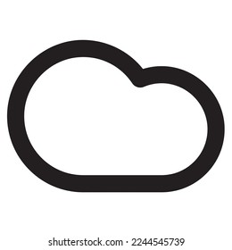 schwarze Farbe Cloud Symbol Vektorgrafik. Zeilensymbol. flacher Wetterumriss. Dünne lineare Grafik-Piktogramm für Web-Site, mobile Anwendung. Logo-Illustration