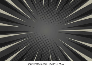 Black color comic style lines background, vector illustration