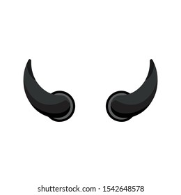 Black color Devil horns icon