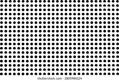 Black color dot on white background (Vector). Use for decoration, aging or vintage layer