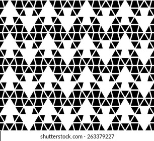 Black color up and down arrow symbol seamless pattern background vector. Repeating geometric shapes with triangle