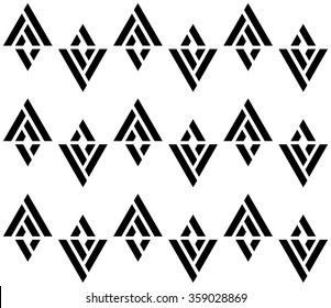 Black color up and down lattice argyle seamless pattern background vector.