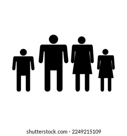 Black color family symbol vector