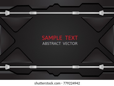 Black color, geometric abstract background, Vector illustration with copy space for business, Graphic design