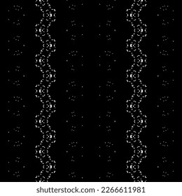 Black Color Geometric Pattern. Ethnic Hand Ink Batik. Doodle Design Ink Pattern. Black Colour Art Scribble Pattern. Simple Tribal Wavy Batik. Ethnic Dark Doodle Vector. Seamless Dark Native Vector