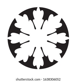 Black color geometric pattern on white background