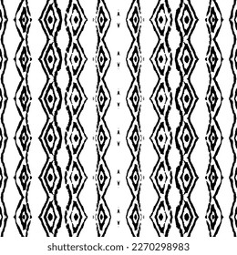 Patrón geométrico de color negro. Patrón de tinta nativa sin inconvenientes. Doodle Hand Batik. Vector de onda tribal simple. Tinta étnica Doodle Batik. Color negro oscuro Scribble Textil. Vector de grifo oscuro sin inconvenientes