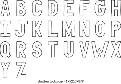 153,378 Black White Alphabet Letter Coloring Images, Stock Photos ...