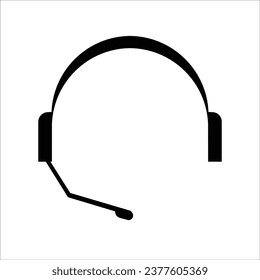 vector de auriculares de color negro para jugadores