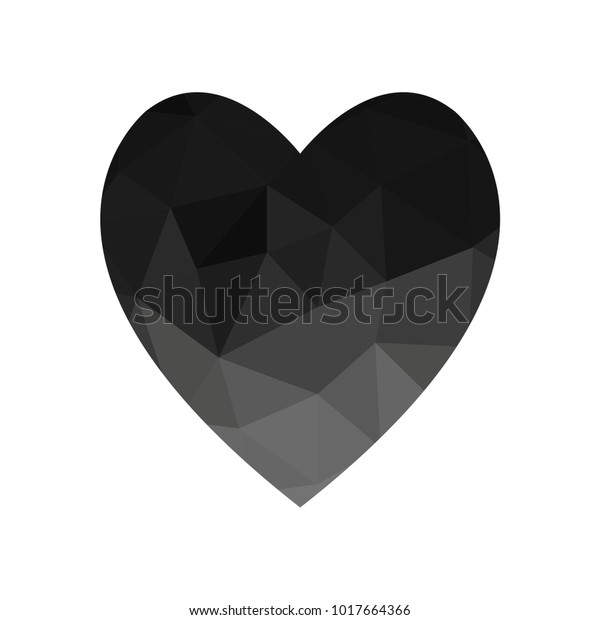 Black Color Heart Heart Icon Your Stock Vector (Royalty Free ...