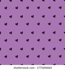 black color heart patterns on purple background vector