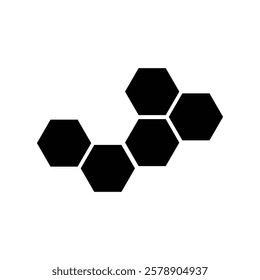 black color hexagon logo design