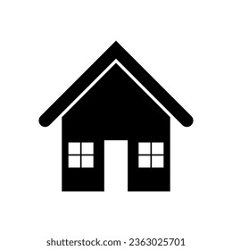 black color house vector icon