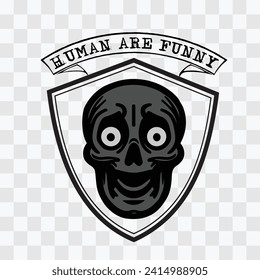 black color human skull vector illustration, human skull expression illustration