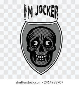 black color human skull vector illustration, human skull expression illustration