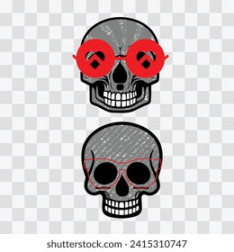 black color human skull vector illustration, human skull icon