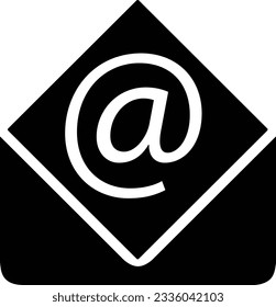 Black Color Icon Email Vector