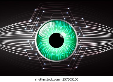 black color Light Abstract Technology background for computer graphic website internet and business. circuit. green eye