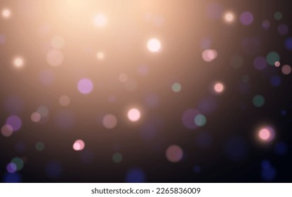Black color light bokeh abstract background, Vector eps 10 illustration bokeh particles, Background decoration