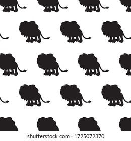 black color lion patterns on a white background vector