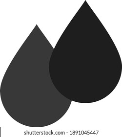 Icono Ilustrado de las gotas líquidas de color negro