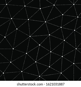 Black color low polygon triangle pattern