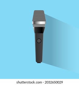 tipo vectorial de micrófono de color negro