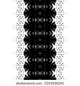 Black Color Native Geo Vector. Ethnic Art Scribble Batik. Doodle Native Ink Pattern. Simple Indian Pattern. Black Colour Ink Doodle Texture. Abstract Wavy Dark Print. Seamless Art Tribal Design